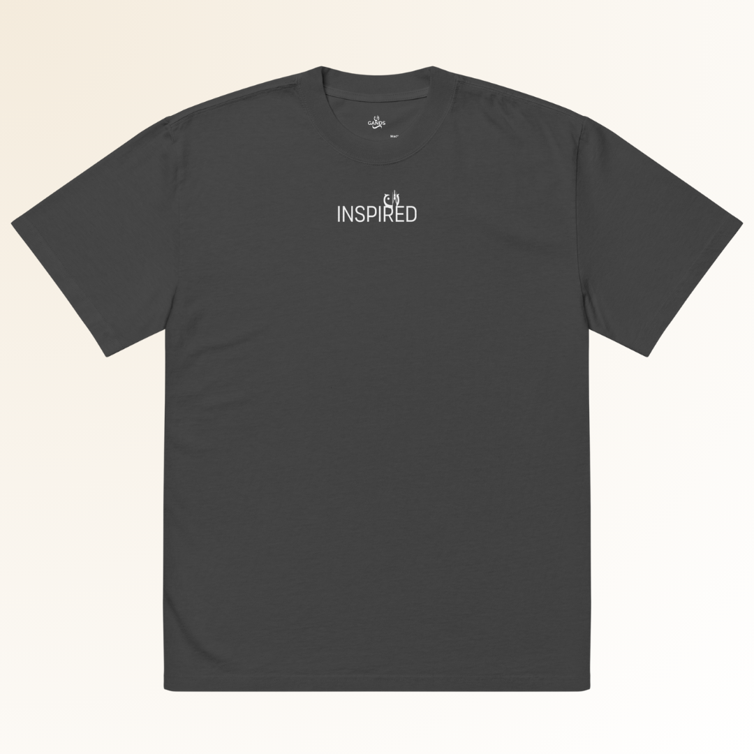 INSPIRED OVERSIZED TEE | FADED BLACK