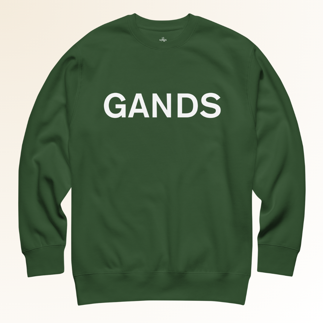 GANDS IDENTITY SWEATSHIRT  | WHITE FOREST GREEN