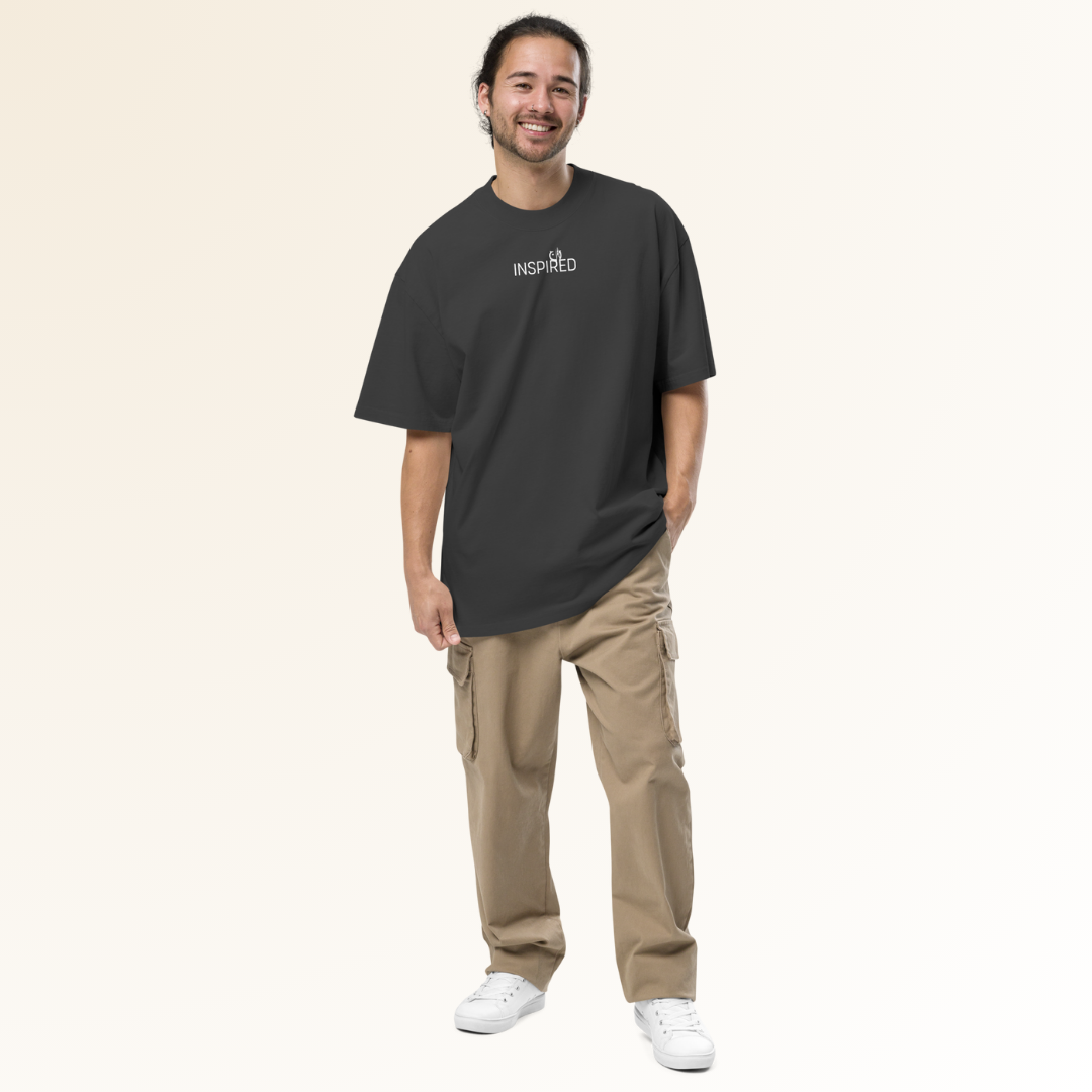 INSPIRED OVERSIZED TEE | FADED BLACK