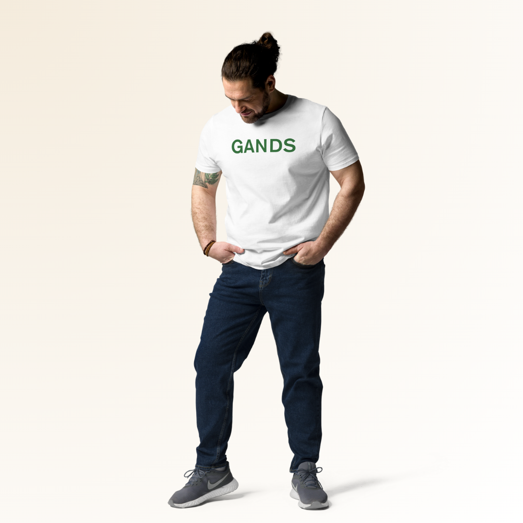 GANDS IDENTITY TEE | GREEN WHITE