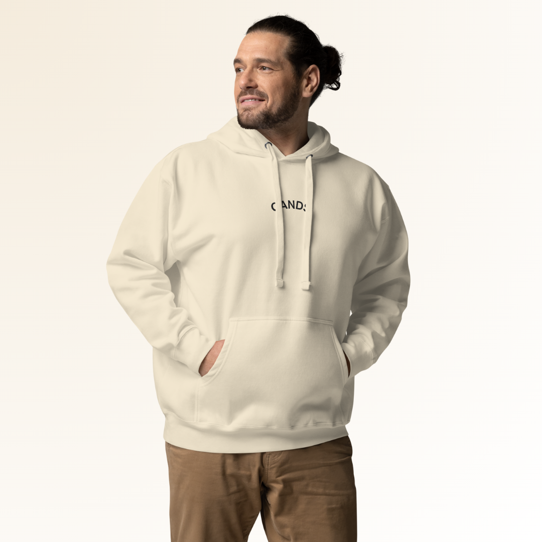 GANDS IDENTITY HOODIE EMB | BONE