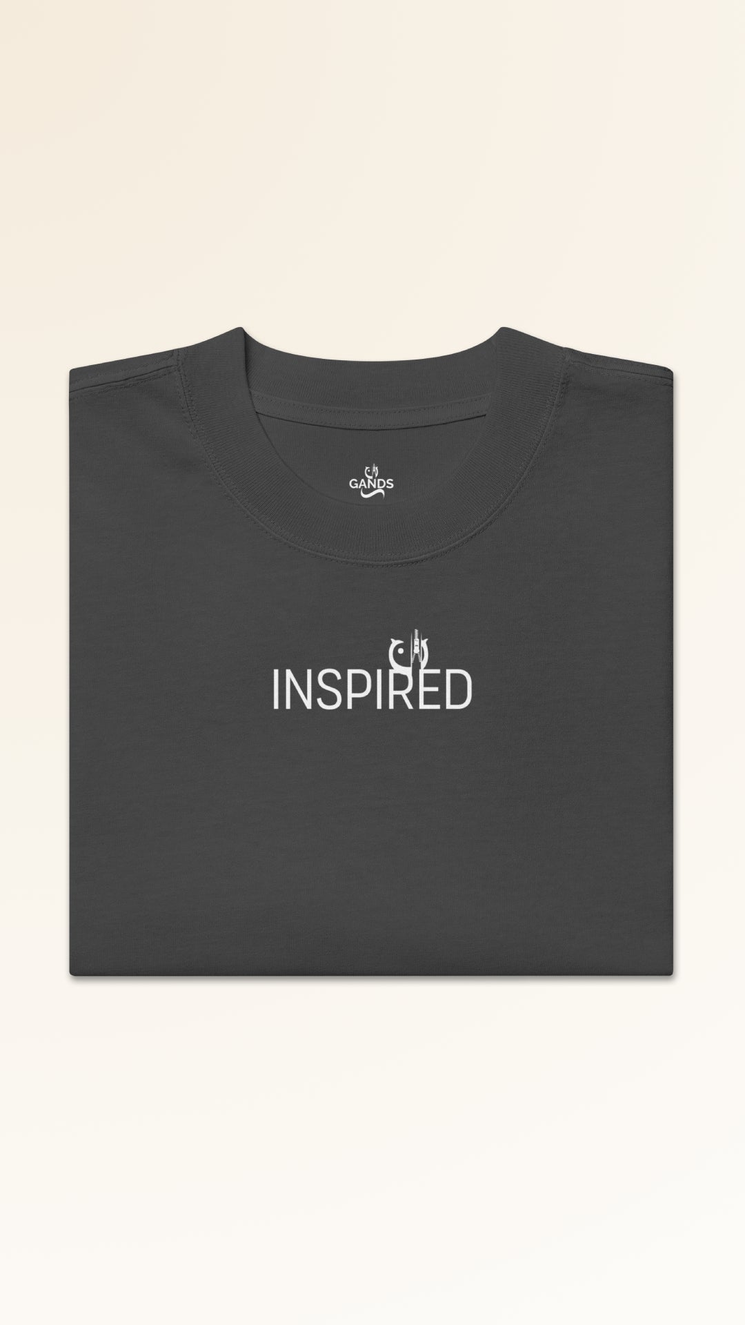 INSPIRED OVERSIZED TEE | FADED BLACK