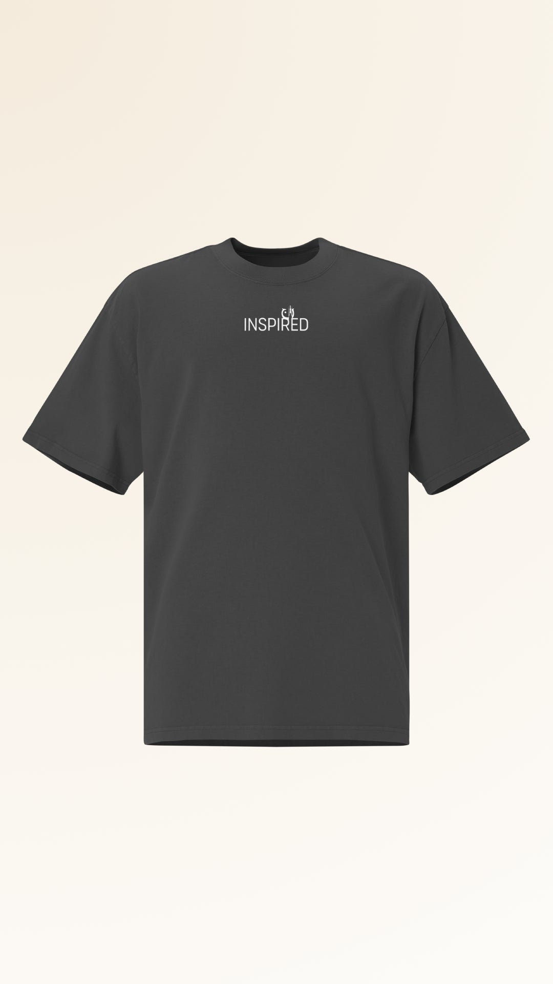 INSPIRED OVERSIZED TEE | FADED BLACK