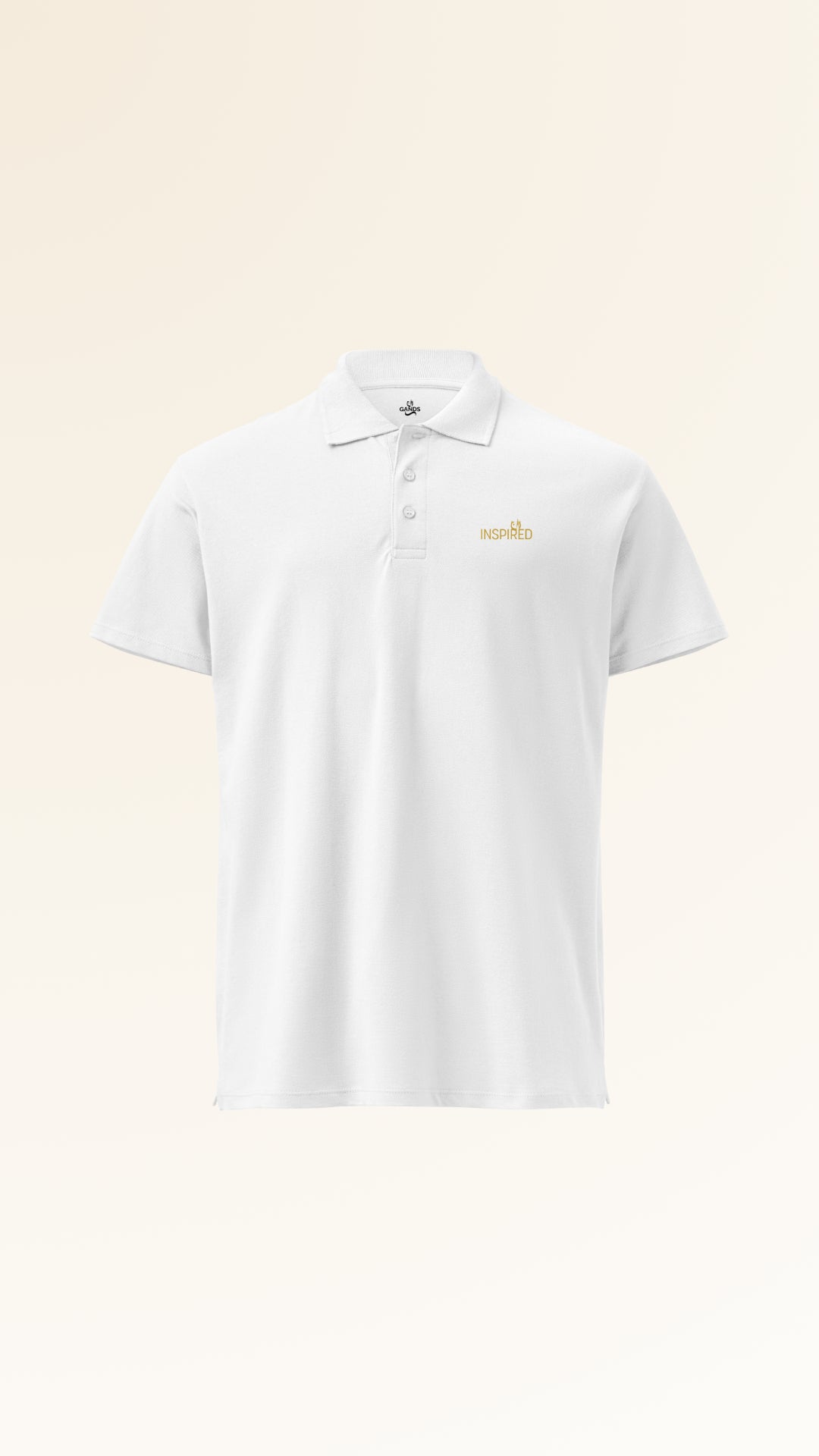 GANDS INSPIRED POLO | GOLD WHITE