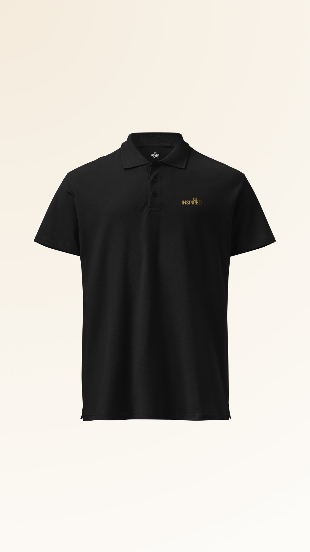 GANDS INSPIRED POLO | GOLD BLACK