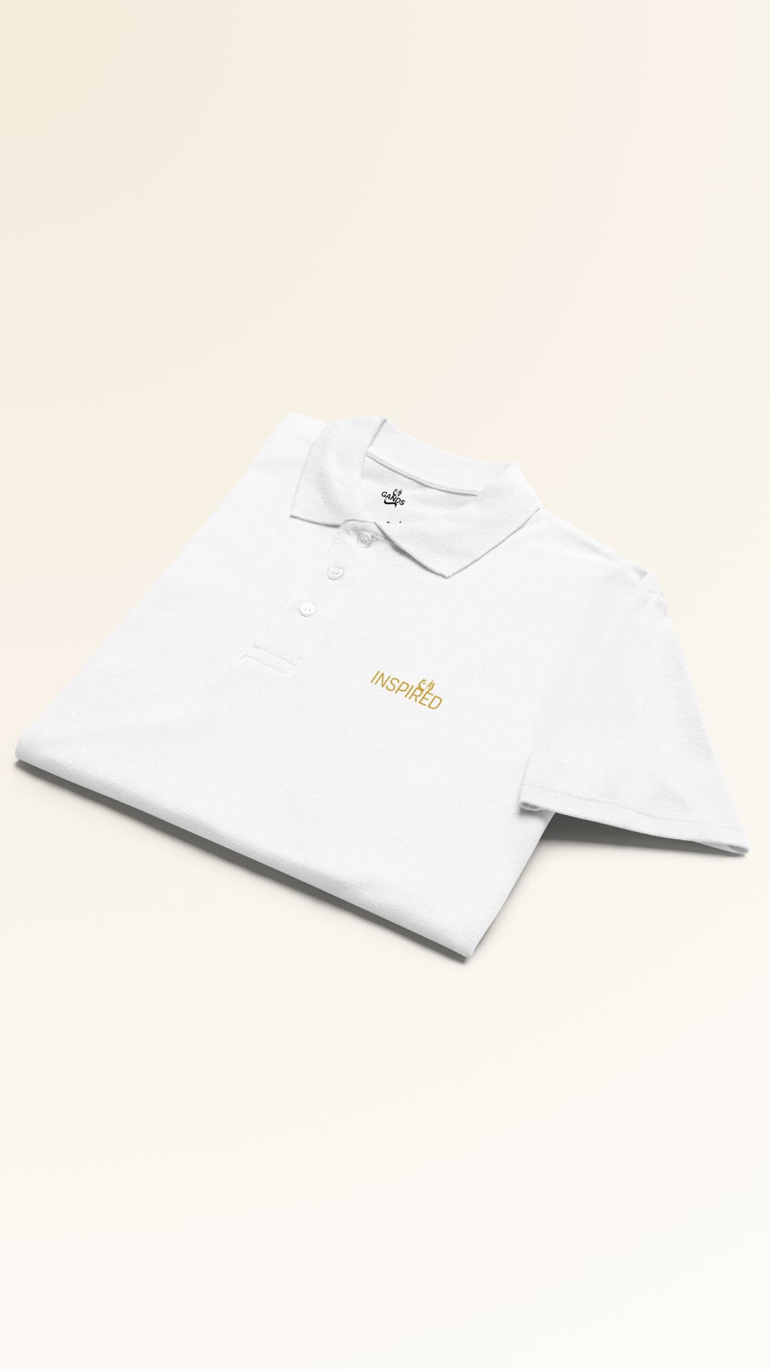 GANDS INSPIRED POLO | GOLD WHITE