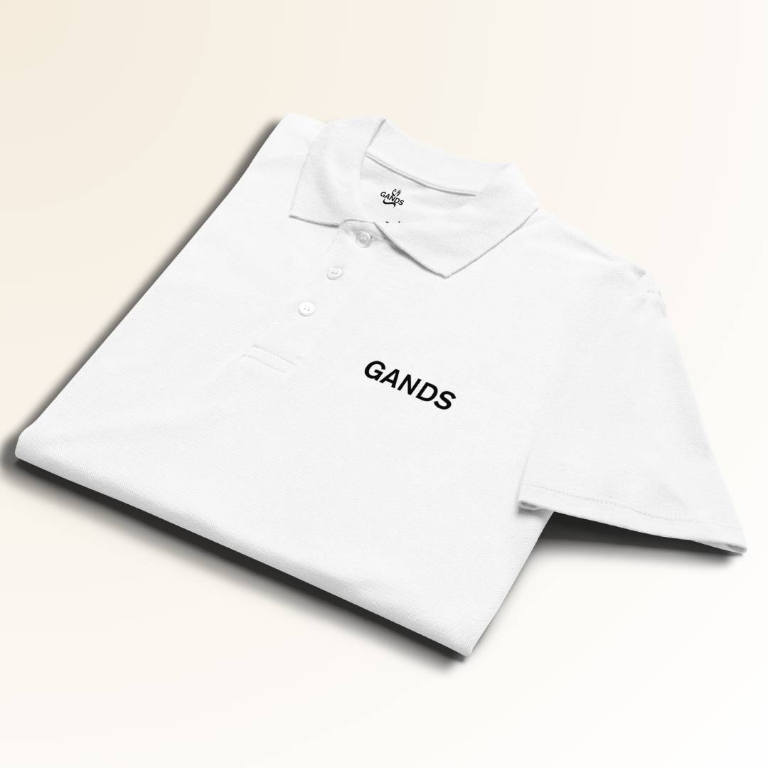 GANDS IDENTITY POLO | BLACK WHITE