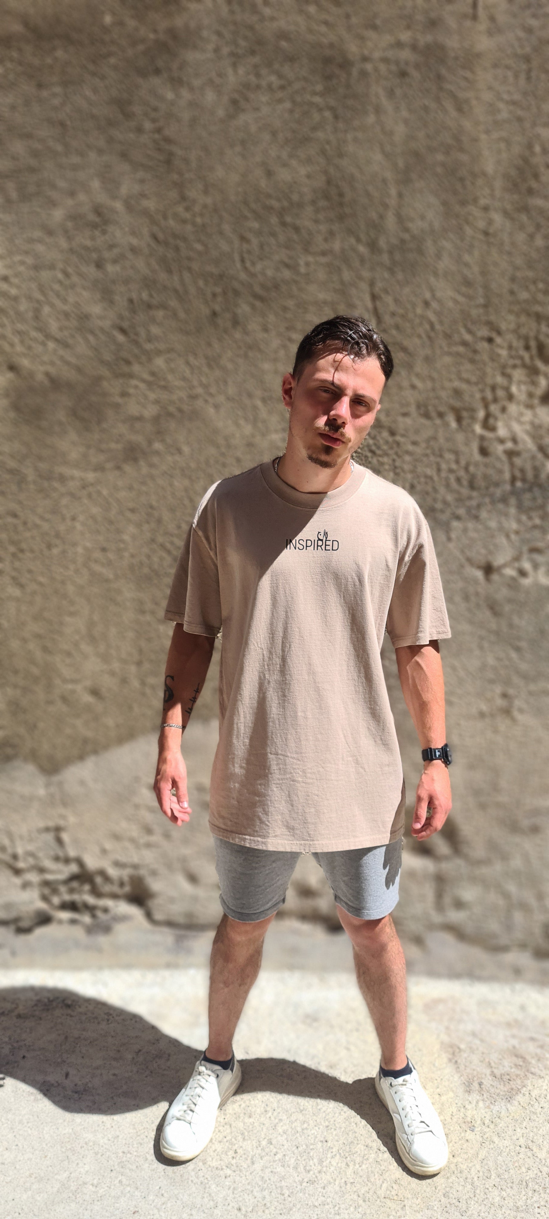 INSPIRED OVERSIZED TEE | FADED KHAKI